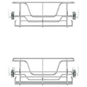 Draadmanden uittrekbaar 2 st 45 cm zilverkleurig 5