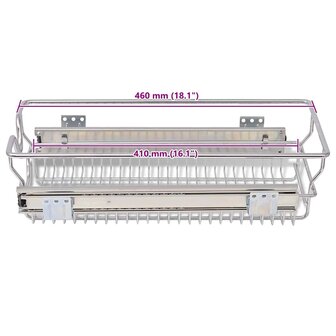 Draadmanden uittrekbaar 2 st 300 mm zilverkleurig 9