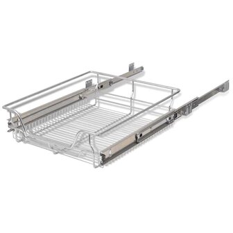Draadmanden uittrekbaar 2 st 500 mm zilverkleurig 6