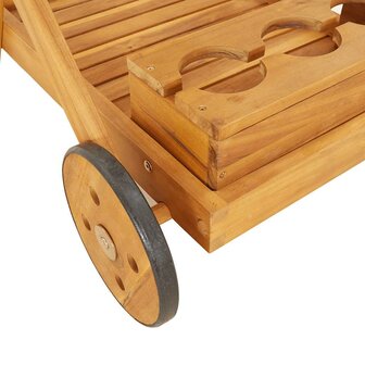 Serveerwagen 54x87x90 cm massief acaciahout 7
