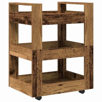 Keukentrolley Eikenhout 60 x 45 x 80 cm Bewerkt hout 7