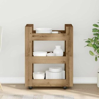 Keukentrolley Artisan Eiken 60 x 45 x 80 cm Bewerkt hout 4