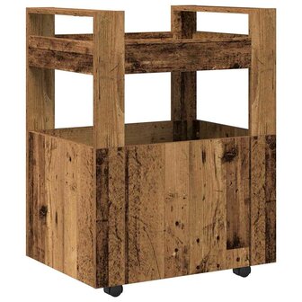 Keukentrolley Oud hout 60 x 45 x 80 cm Bewerkt hout 8
