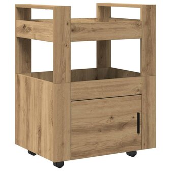 Keukentrolley artisanaal eikenkleurig 60 x 45 x 80 cm 2