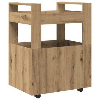 Keukentrolley artisanaal eikenkleurig 60 x 45 x 80 cm 8