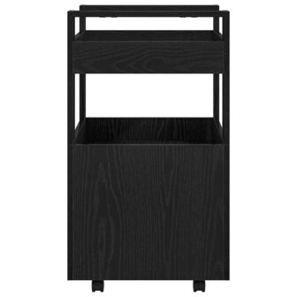 Keukentrolley Zwart eiken 60 x 45 x 80 cm Bewerkt hout 7