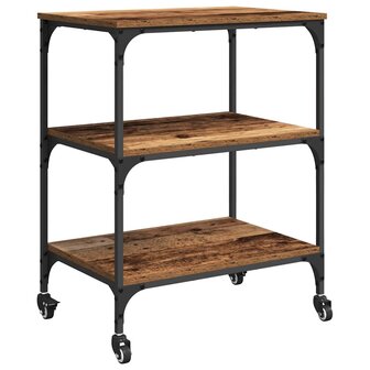 Keukentrolley Oud Hout 60 x 41 x 76 cm Bewerkt hout 8
