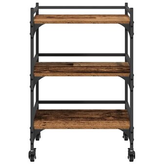 Keukentrolley Oud Hout 50 x 35 x 75.5 cm Bewerkt hout 6