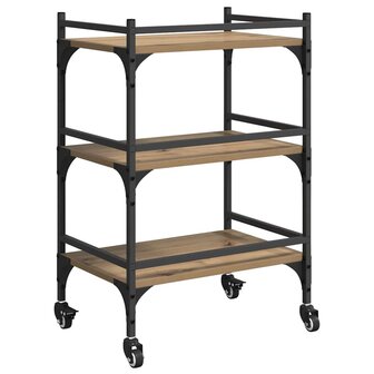 Keukentrolley Artisan Eiken 50 x 35 x 75.5 cm Bewerkt hout 8