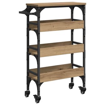 Keukentrolley Artisan Eiken 53 x 20 x 76 cm Bewerkt hout 2