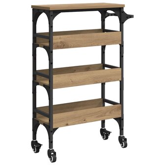 Keukentrolley Artisan Eiken 53 x 20 x 76 cm Bewerkt hout 8