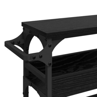 Keukentrolley Zwart Eiken 53 x 20 x 76 cm Bewerkt hout 9