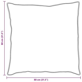 Hoofdkussen met kussen Wit 80 x 80 cm Veren 9