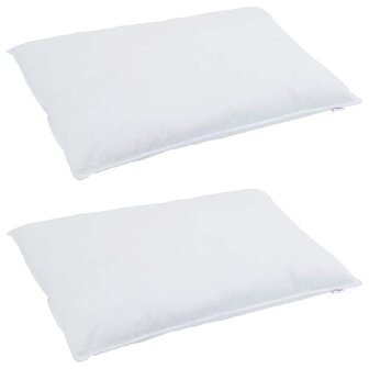Hoofdkussen met kussen 2 pcs Wit 40 x 80 cm Veren 3