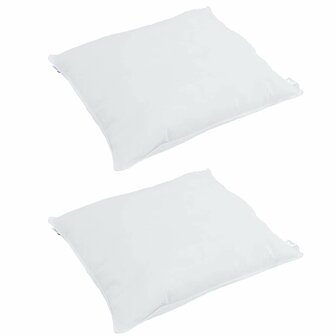 Hoofdkussen met kussen 2 pcs Wit 50 x 50 cm Veren 3