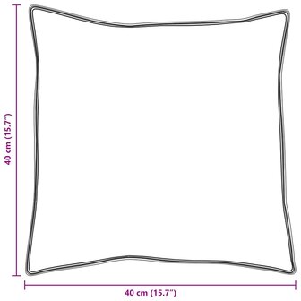Hoofdkussen met kussen 2 pcs Wit 40 x 40 cm Katoen 4