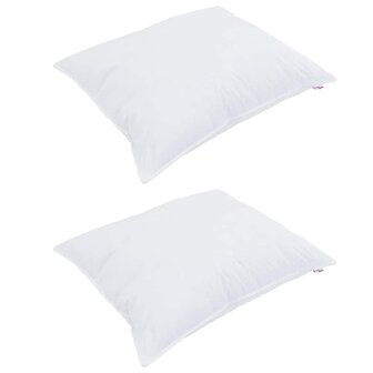 Hoofdkussen met kussen 2 pcs Wit 40 x 60 cm Katoen 3