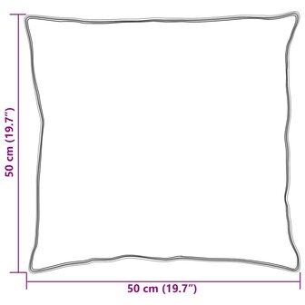 Hoofdkussen met kussen 2 pcs Wit 50 x 50 cm Katoen 4