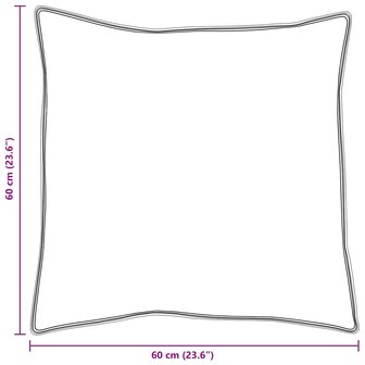Hoofdkussen met kussen 2 pcs Wit 60 x 60 cm Katoen 4
