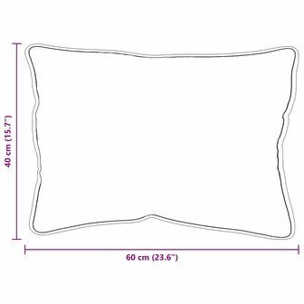 Hoofdkussen met kussen Wit 60 x 40 x 20 cm Polyester 9