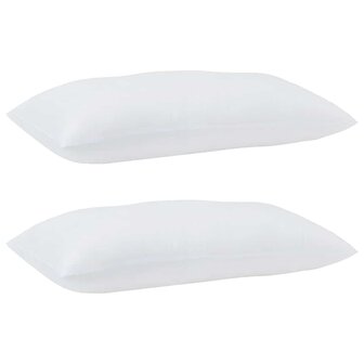 Hoofdkussen met kussen 2 pcs Wit 61 x 41 x 20 cm Polyester 4