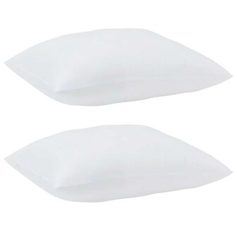 Hoofdkussen met kussen 2 pcs Wit 61 x 41 x 20 cm Polyester 4