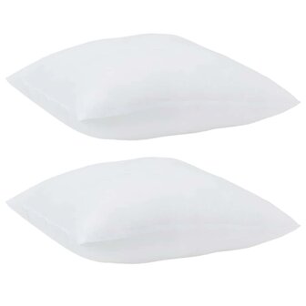 Hoofdkussen met kussen 2 pcs Wit 80 x 80 x 20 cm Polyester 4