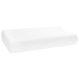 Slaapkussen Effen Wit 60 x 37 x 12,5 cm Traagschuim 2