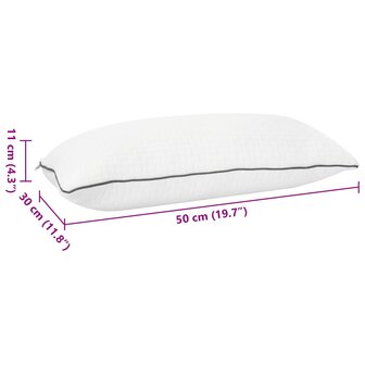 Shread Slaapkussen Wit 50 x 30 x 11 cm Traagschuim 7