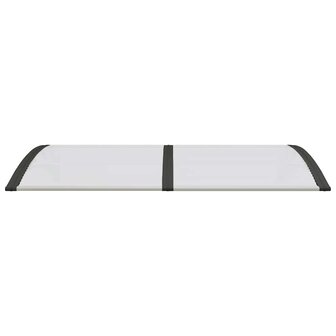 Deurluifel 150x75 cm polycarbonaat zwart en transparant 4