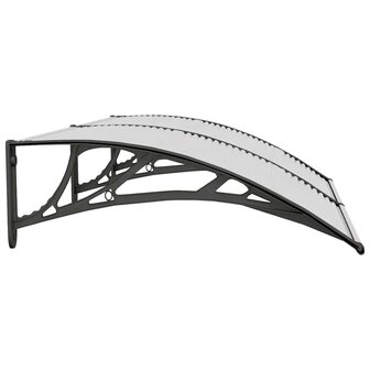 Deurluifel 150x75 cm polycarbonaat zwart en transparant 5