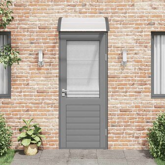 Deurluifel 80x75 cm polycarbonaat zwart en transparant 3