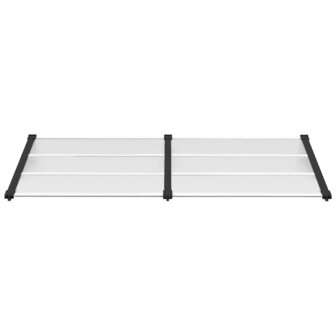 Deurluifel 199x90 cm polycarbonaat zwart en transparant 3