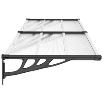 Deurluifel 239x90 cm polycarbonaat zwart en transparant 4