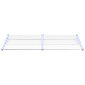 Deurluifel 199x90 cm polycarbonaat grijs en transparant 3