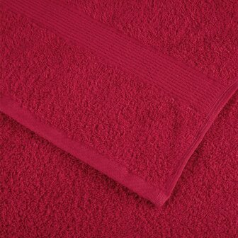 Saunadoeken SOLUND 4 st 600 g/m&sup2; 80x200 cm rood 6