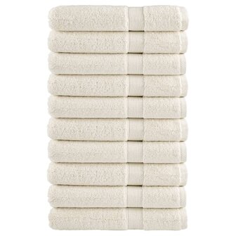 Saunadoeken SOLUND 10 st 600 g/m&sup2; 80x200 cm cr&egrave;mekleurig 1