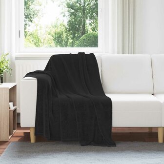 Gooi Deken Zwart 130 x 150 cm Fleece 1