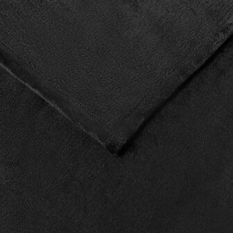 Gooi Deken Zwart 130 x 150 cm Fleece 5