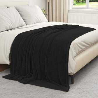 Gooi Deken Zwart 150 x 200 cm Fleece 3