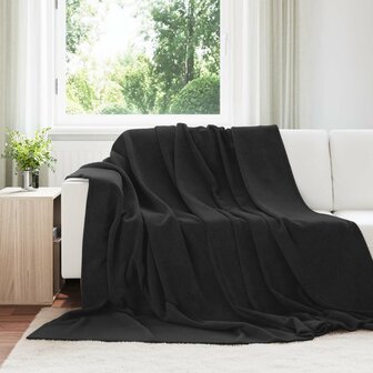 Gooi Deken Zwart 220 x 240 cm Fleece 1