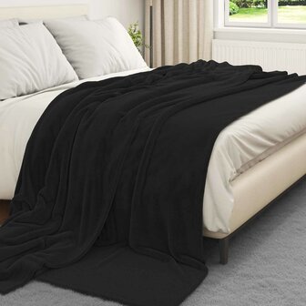 Gooi Deken Zwart 220 x 240 cm Fleece 3