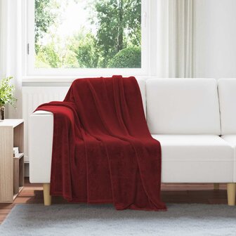Gooi Deken Bordeaux Rood 130 x 150 cm Fleece 1