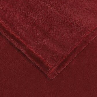 Gooi Deken Bordeaux Rood 130 x 150 cm Fleece 5