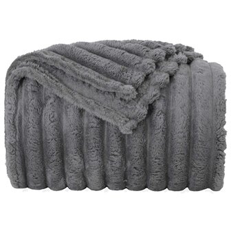 Gooi Deken Donkergrijs 200 x 150 cm Fleece 4