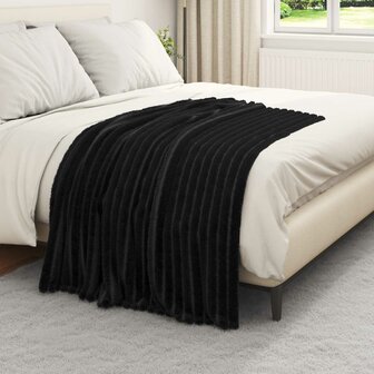 Gooi Deken Zwart 150 x 130 cm Fleece 3