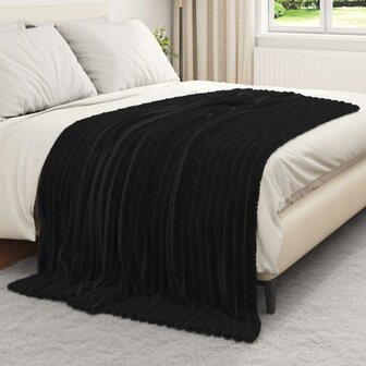 Gooi Deken Zwart 200 x 150 cm Fleece 3