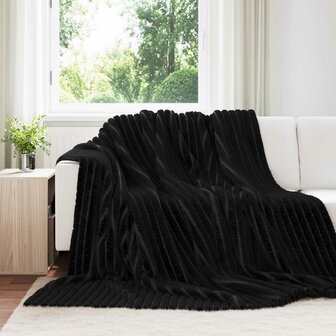 Gooi Deken Zwart 240 x 220 cm Fleece 1