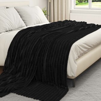 Gooi Deken Zwart 240 x 220 cm Fleece 3