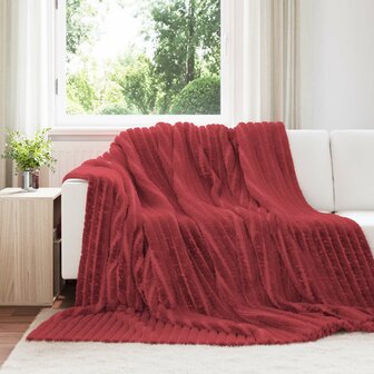 Gooi Deken Bordeaux Rood 240 x 220 cm Fleece 1